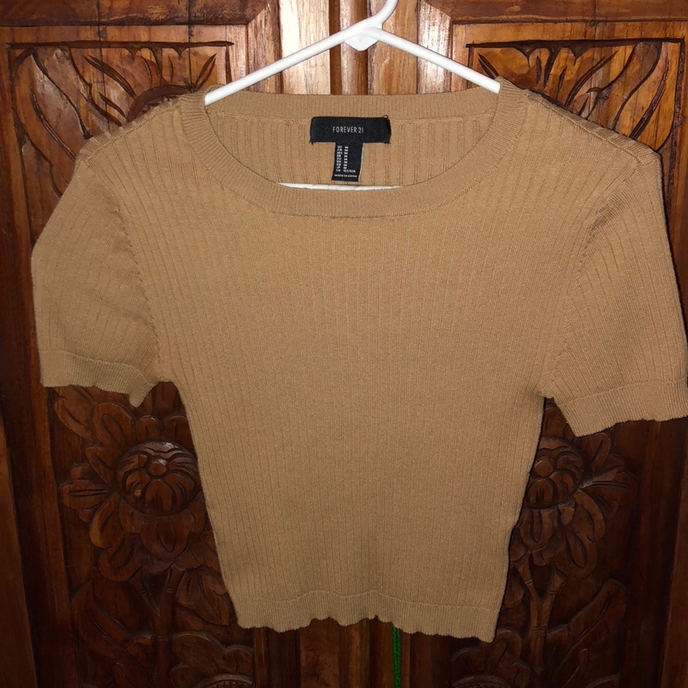 Mustard yellow crop top